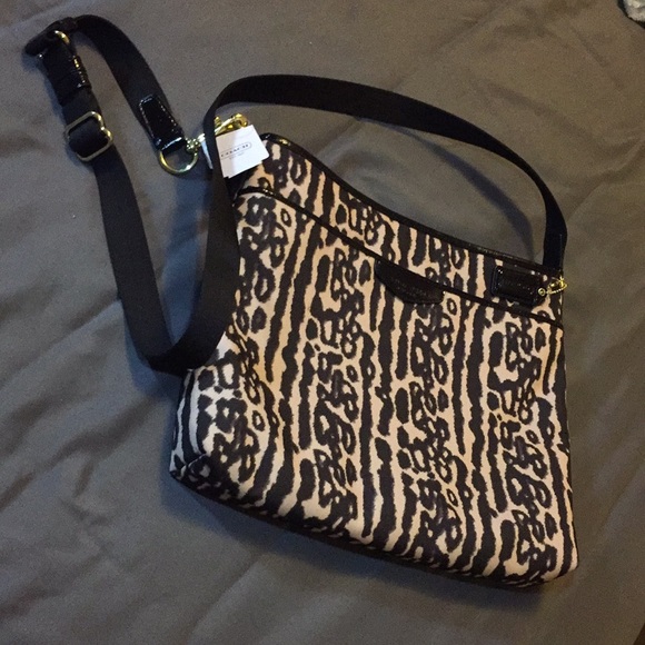 Coach Leopard Print Medium Bag- Like New - Picture 4 of 17